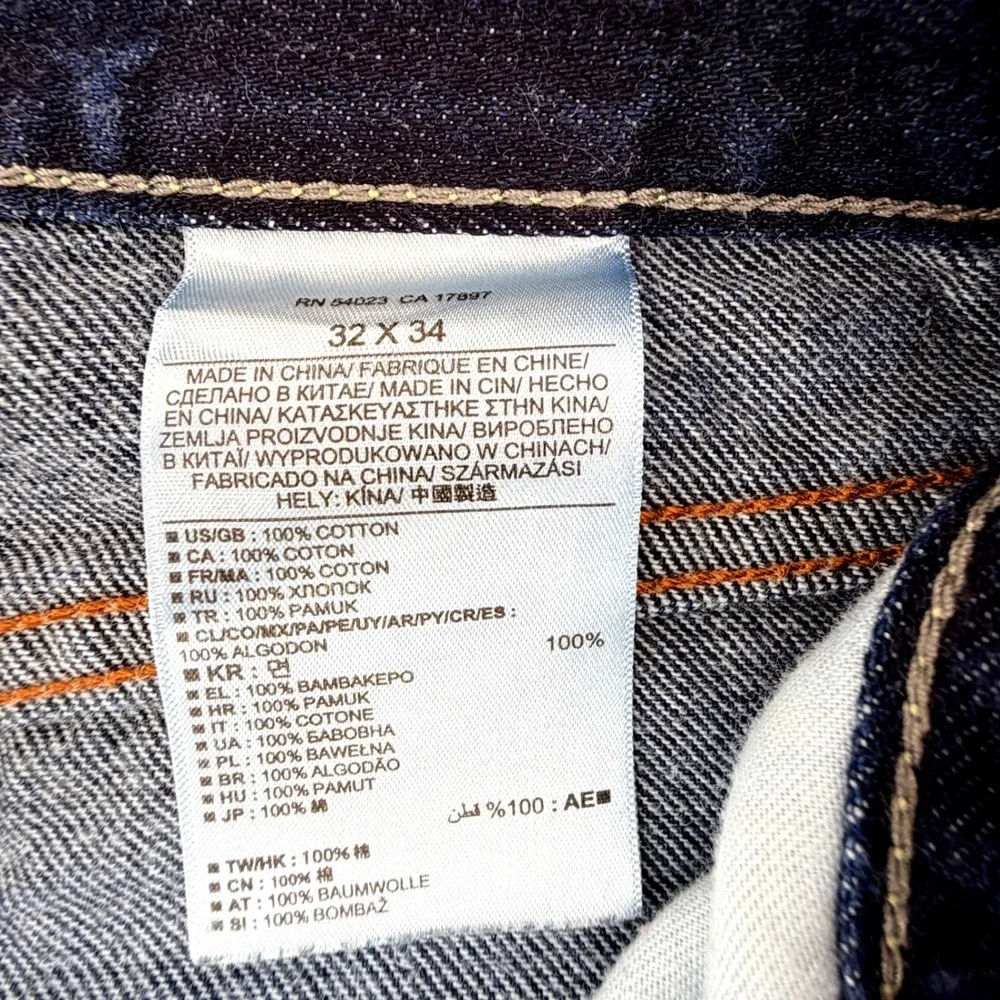 Banana Republic Vintage Straight Jeans Mens 32x34 Dark Indigo Excellent Cotton
